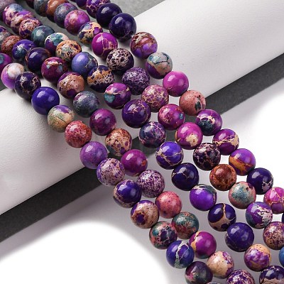 Dyed Natural Regalite/Imperial Jasper/Sea Sediment Jasper Beads Strands G-B124-C02-09-1