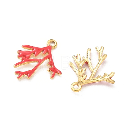 304 Stainless Steel Enamel Pendants STAS-Q119-12G-02-1