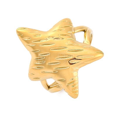 Marine Animal Theme 304 Stainless Stee Open Cuff Rings RJEW-Q005-01H-G-1