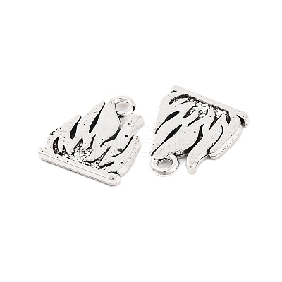 Flame Tibetan Style Alloy Pendants TIBEP-S295-40AS-RS-1