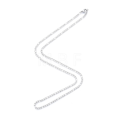 Men's 201 Stainless Steel Figaro Chains Necklace NJEW-N050-A08-3-55P-1