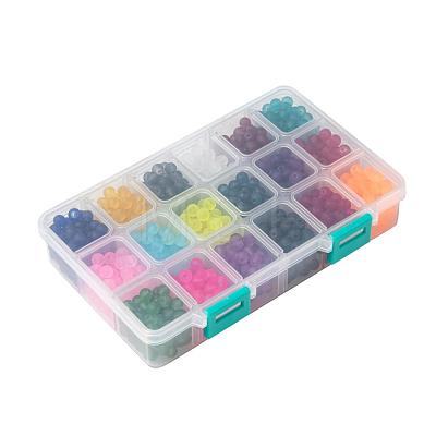 18 Colors Transparent Glass Beads FGLA-JP0001-02-6mm-1