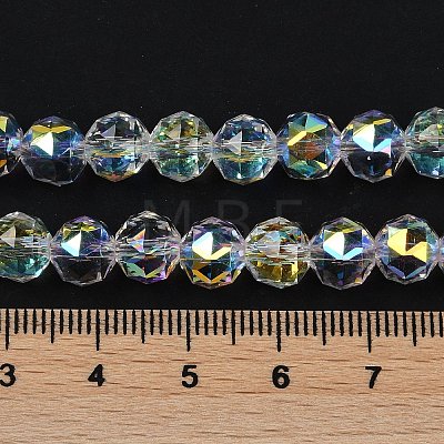 Transparent Electroplate Glass Beads Strands EGLA-N002-34C-C25-1