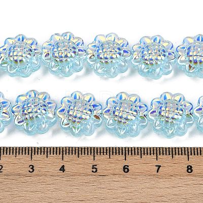 Electroplate Glass Bead Strands GLAA-S387-01B-1