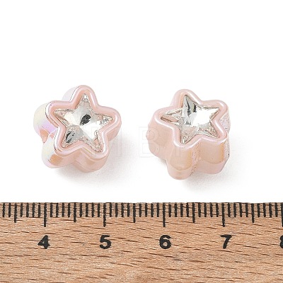 Baking Painted Acrylic & Rhinestone Beads RB-CBA19D7-03A-1