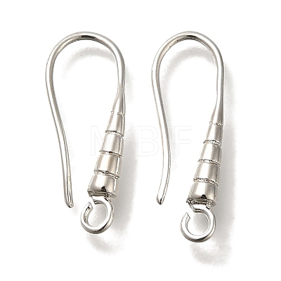 Brass Earring Hooks KK-H502-13S-1