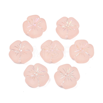 Frosted Transparent Acrylic Beads X1-OACR-P029-19B-02-1