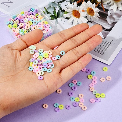 Handmade Polymer Clay Beads Strands CLAY-YW0001-19A-1