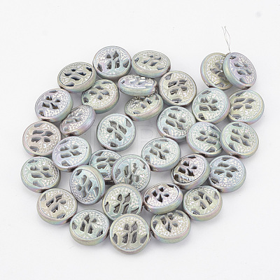 Electroplate Non-magnetic Synthetic Hematite Beads Strands G-N0322-06B-1