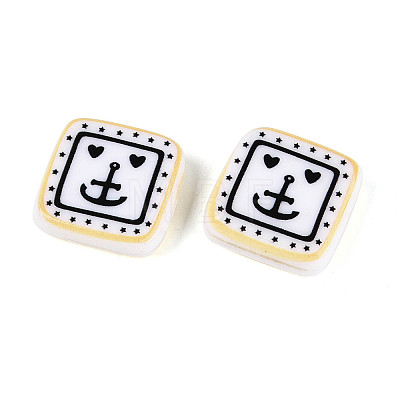 Printed Opaque Resin Beads RESI-N043-10B-1