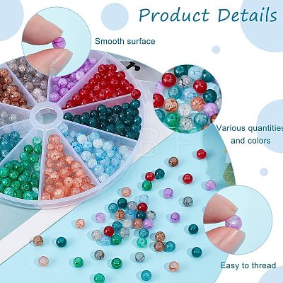  460Pcs 10 Colors Imitation Jade Glass Beads Strands DGLA-NB0001-04-1