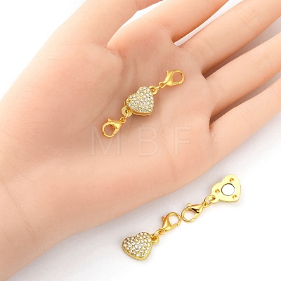 Alloy Crystal Rhinestone Magnetic Clasps ALRI-YW0001-10G-1