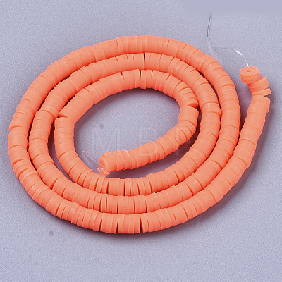 Handmade Polymer Clay Bead Strands CLAY-S094-4mm-A05-1