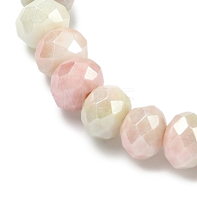 AB Color Faceted Rondelle Glass Beaded Stretch Bracelets for Women BJEW-PH01820-07-1