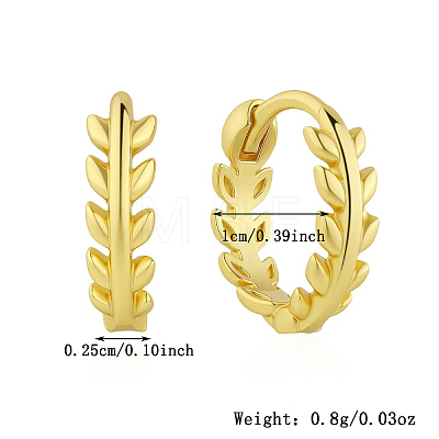 S925 Silver Leaf Hoop Earrings Fashionable and Delicate Ear Jewelry FP4888-1-1