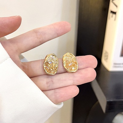 Alloy & Glass Stud Earrings WGA8529-01-1