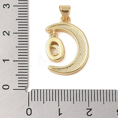 Brass Micro Pave Clear Cubic Zirconia Pendant KK-I712-49G-01-1