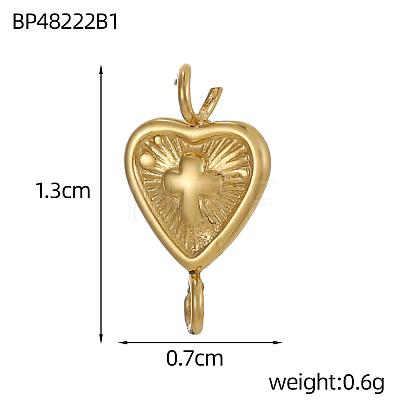 304 Stainless Steel Connector Charms STAS-OY007-26G-1