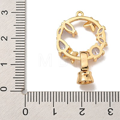 Brass Micro Pave Cubic Zirconia Fold Over Clasps KK-U037-30G-01-1