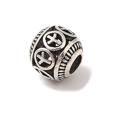 Tibetan Style Alloy European Beads TIBE-Q090-04AS-1