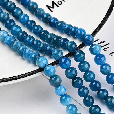 Natural Apatite Beads Strands G-S150-18-6mm-1