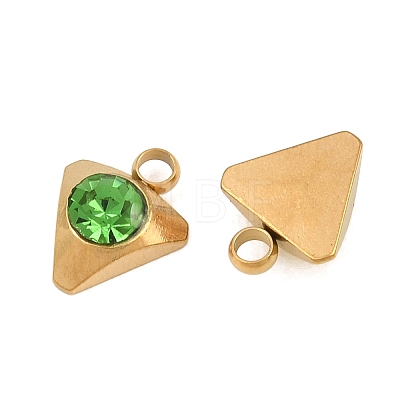 201 Stainless Steel Rhinestone Pendants RB-CBABFDA-12G-1