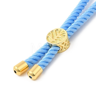 Twisted Nylon Cord Silder Bracelets DIY-B066-03G-10-1