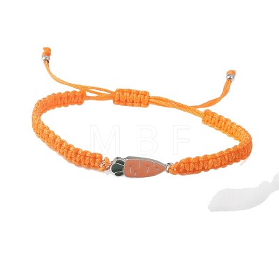 Easter Adjustable Alloy Enamel Link Polyester Cord Braided Bracelets WGB2890-03-1