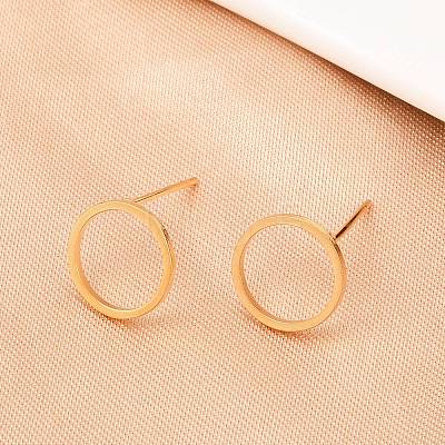 316 Stainless Steel Stud Earrings X-EJEW-D339-05G-1