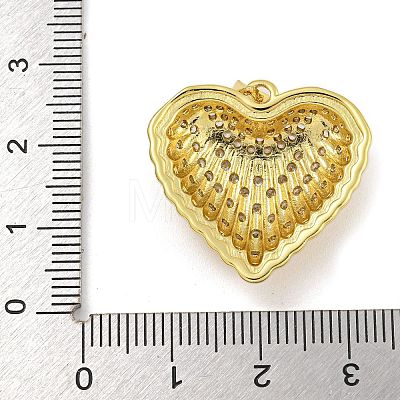 Rack Plating Brass Micro Pave Cubic Zirconia Pendants KK-I718-19A-G-1