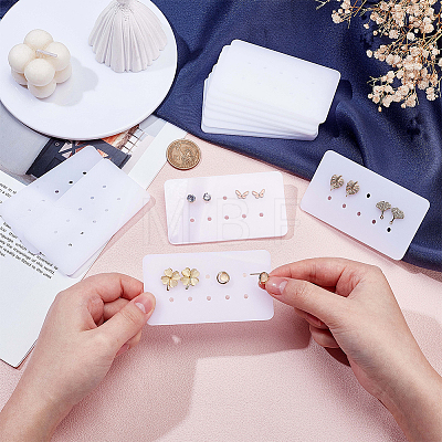 12Pcs 10-Hole Acrylic Earring Display Cards EDIS-OC0001-10A-1