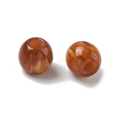 Opaque Resin European Beads RESI-F073-15-1