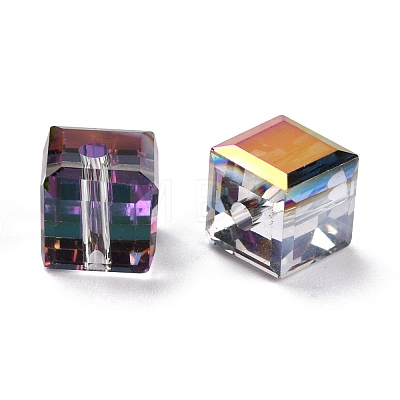 Electroplate Transparent Glass Beads EGLA-B003-01A-16-1