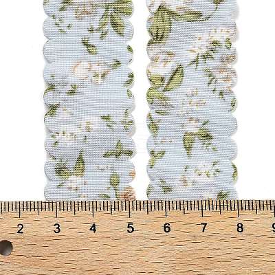 20 Yards Flower Printed Polyester Ribbon OCOR-Z005-03E-1