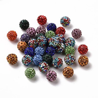 Pave Disco Ball Beads RB-A130-10mm-M-1