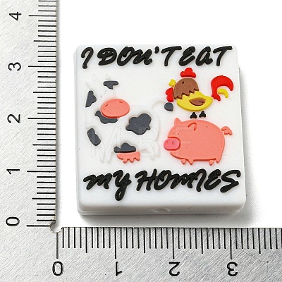 Don't eat My Homes Food Grade Eco-Friendly Silicone Focal Beads SIL-H006-01C-1