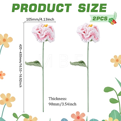 Flower Cotton with Iron Knitted Costume Ornament Accessories DIY-WH0570-07A-01-1