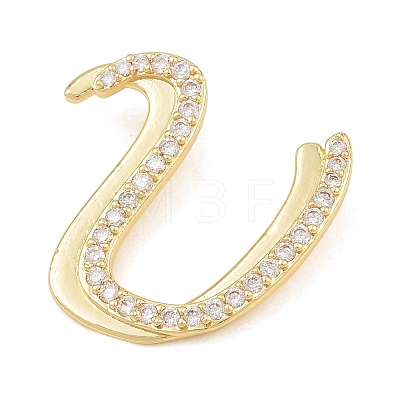 Brass Micro Pave Clear Cubic Zirconia Pendants CU-CBA8481-01G-U-1
