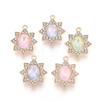 Alloy Glass Pendants PALLOY-N176-64KCG-1
