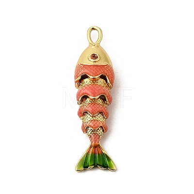 Brass Enamel Pendants KK-CJC0013-15G-02-1