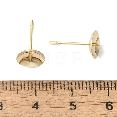 Brass Studs Earrings Finding KK-K383-01F-G-1