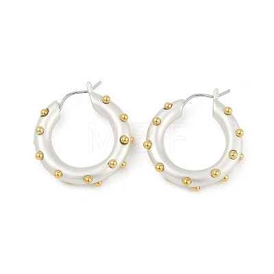 Brass Ring Hoop Earrings EJEW-Q391-22S-1