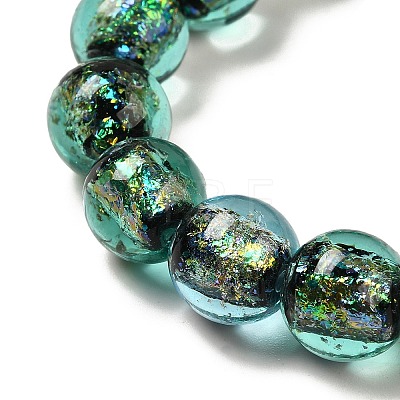 Handmade Dichroic Foil Glass Beads Strands DICH-U001-05C-1