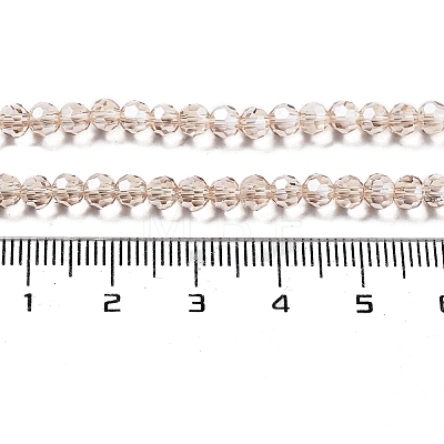 Electroplate Transparent Glass Beads Strands EGLA-A035-T4mm-A22-1