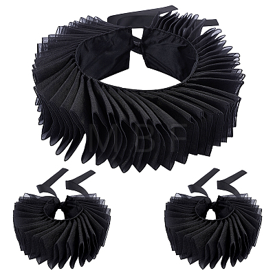 Detachable Polyester Faux Ruffle Collar for Women AJEW-WH0481-526A-1