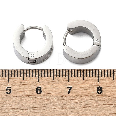 304 Stainless Steel Polishing Effect Hoop Earrings EJEW-M001-39P-1