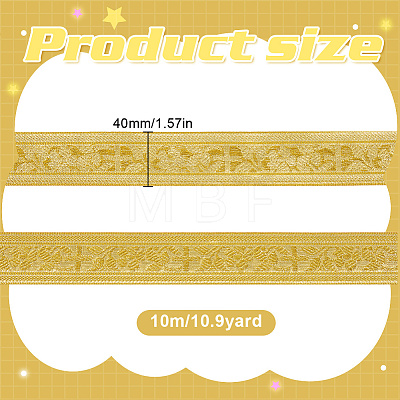 10M Vintage Jacquard Polyester Ribbon OCOR-DR0001-31A-1