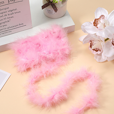 Turkey Feathers Fluff Boa for Dancing AJEW-WH0470-44A-1