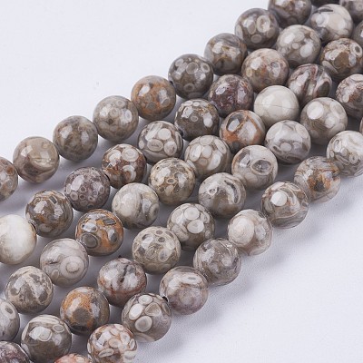 Natural Maifanite/Maifan Stone Beads Strands G-I187-10mm-01-1