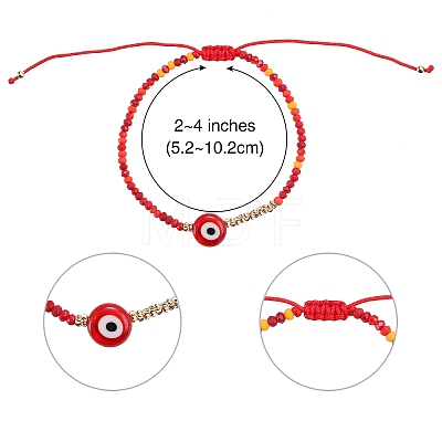 3 Sets 3 Colors Adjustable Nylon Cord Braided Bead Bracelets Sets BJEW-SZ0001-49-1